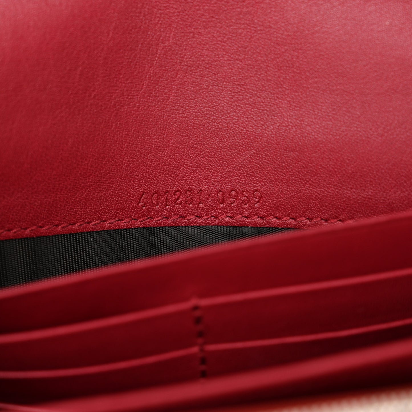 Velvet GG Monogram Mini Dionysus Chain Wallet Red Cipria