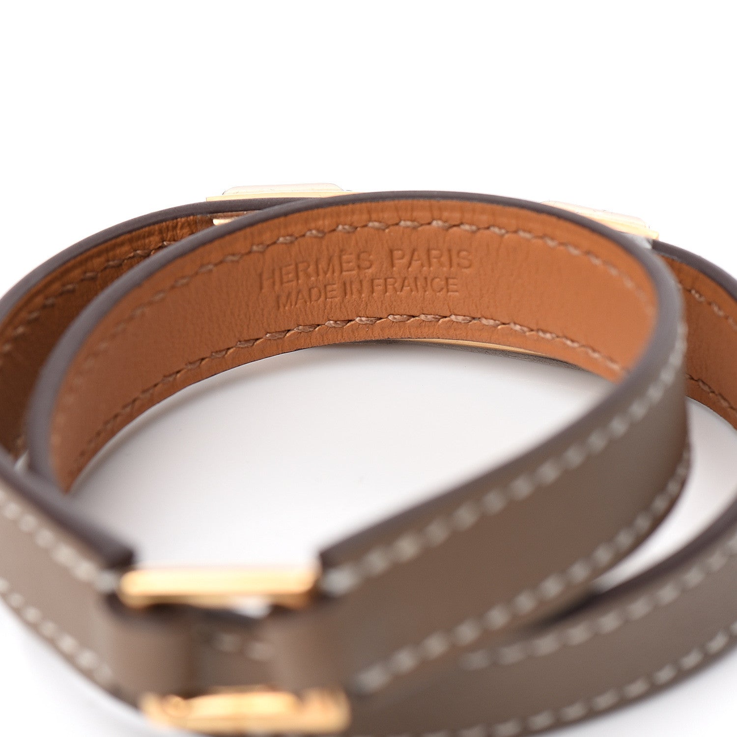 Hermes Swift Rivale Double Tour Bracelet S Etoupe 3 of 5