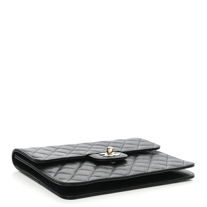 Chanel Caviar Quilted Square Flap Clutch Black 4 of 9