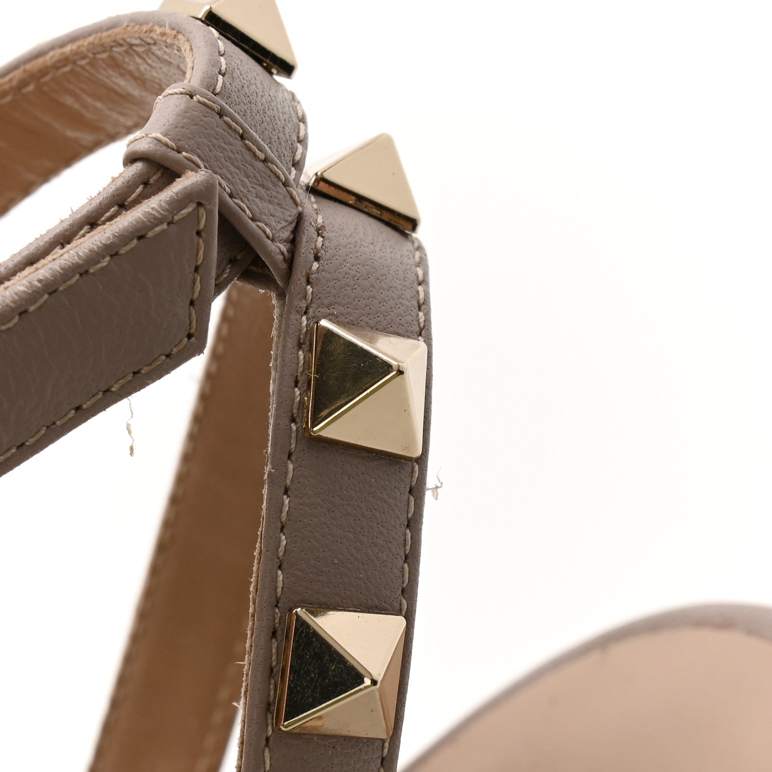 Valentino Garavani Patent Nappa Rockstud Ankle Strap 100mm Pumps 37 Poudre 10 of 11