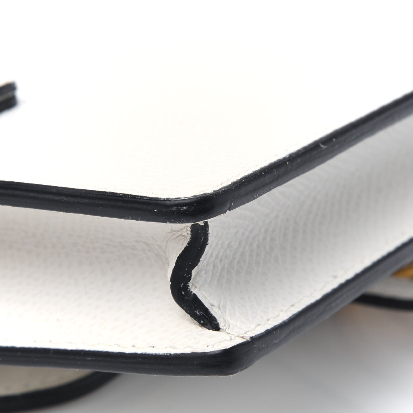 Grained Calfskin Saddle Belt Bag White