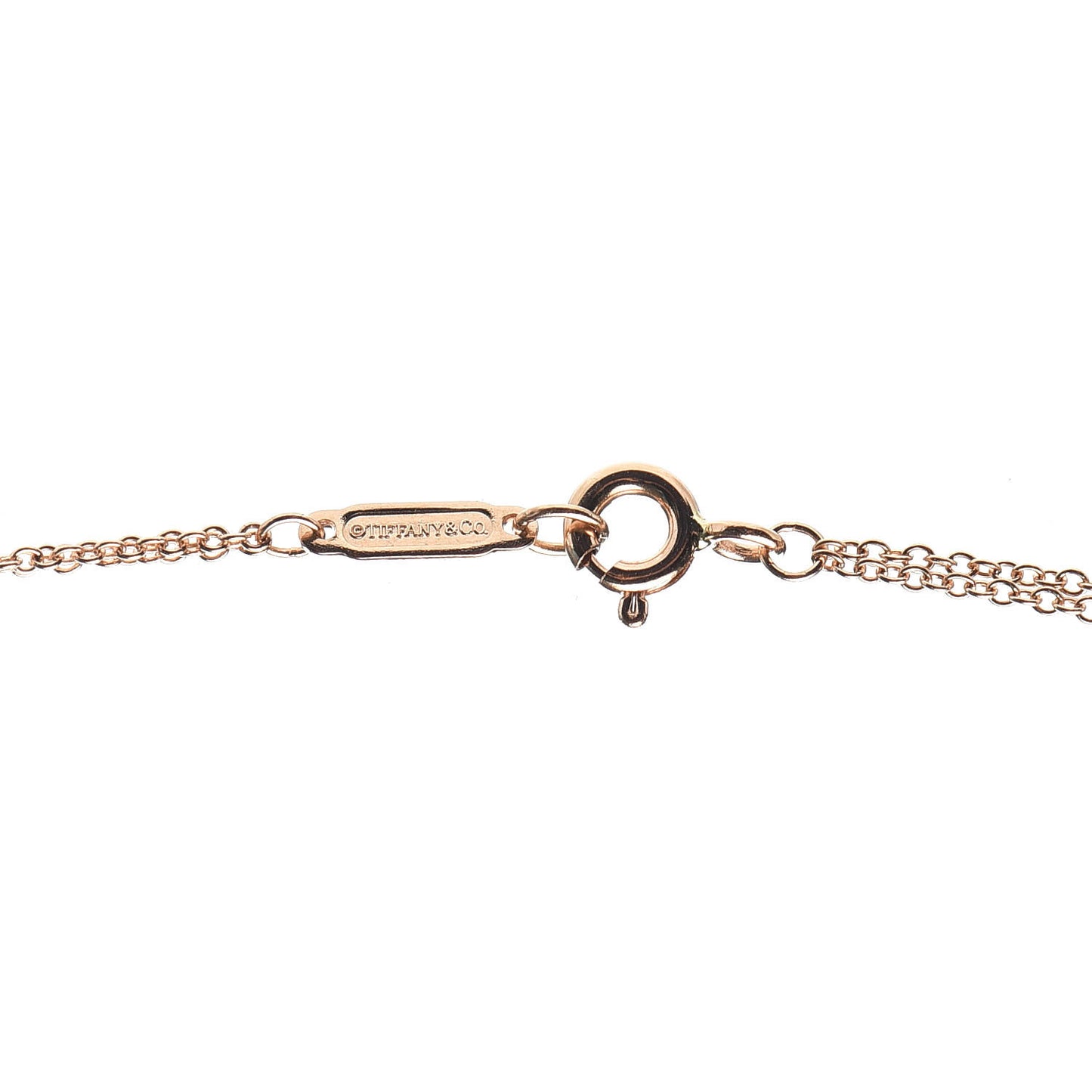 18K Rose Gold Infinity Double Chain Pendant Necklace