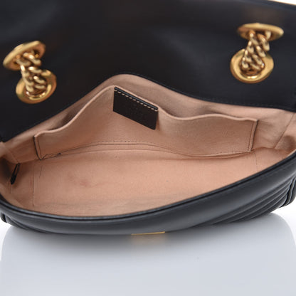 Gucci Calfskin Matelasse Mini GG Marmont Shoulder Bag Black 5 of 13