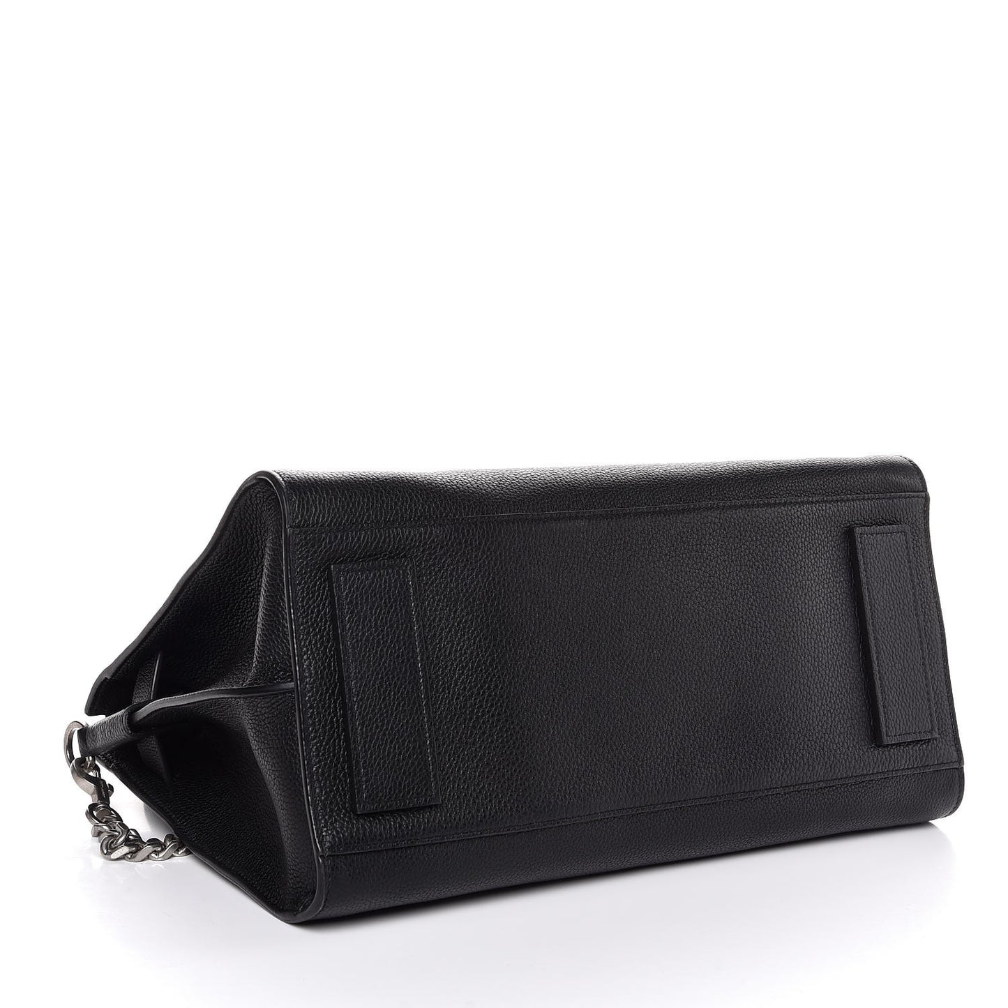 Grained Calfskin Small Supple Chain Sac De Jour Black