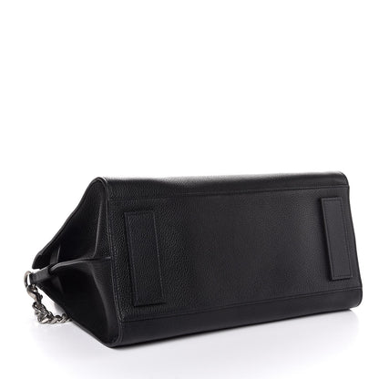 Saint Laurent Grained Calfskin Small Supple Chain Sac De Jour Black 5 of 8