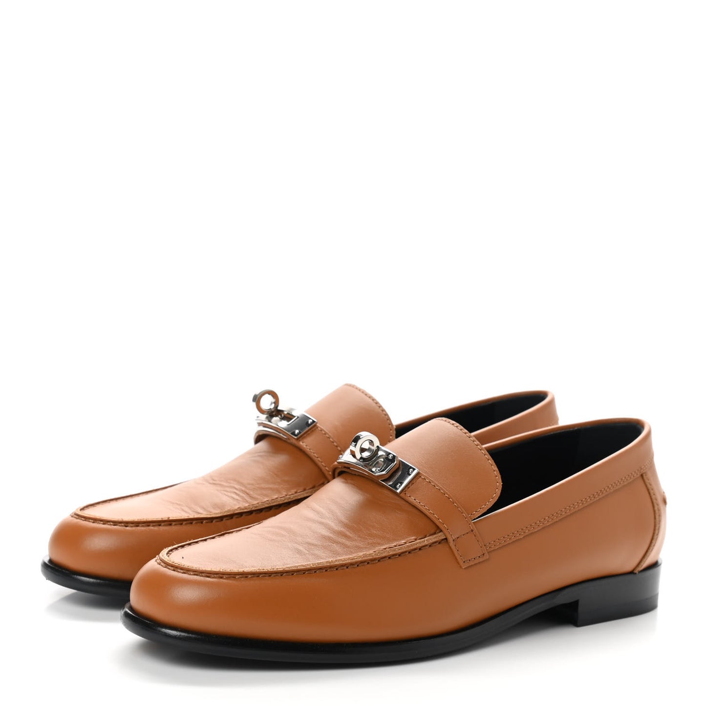 Calfskin Womens Destin Loafer 37.5 Naturel