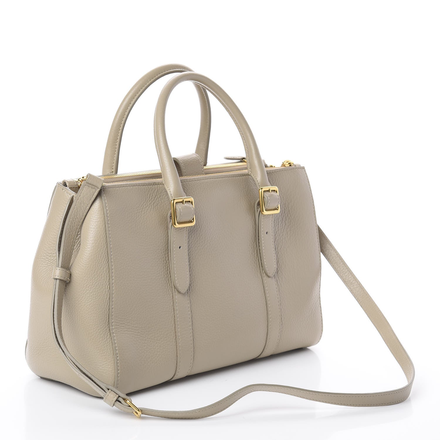 Mulberry Classic Grain Calfskin Small Bayswater Double Zip Tote Dune 2 of 8