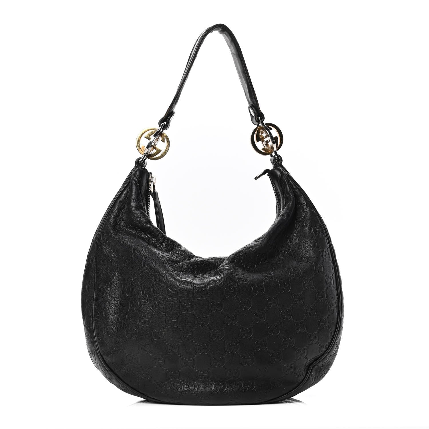 Gucci Guccissima Medium GG Twins Hobo Black 1 of 6