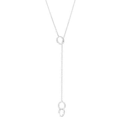 Tiffany Sterling Silver 1837 Interlocking Circles Lariat Necklace 1 of 4