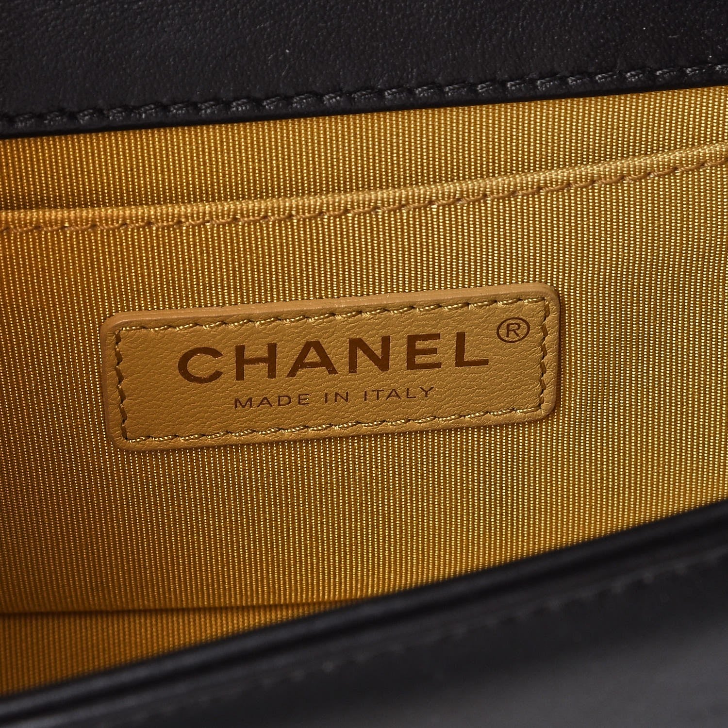Chanel Lambskin Quilted Small Boy Studded Handle Flap Black Gold 6 of 9