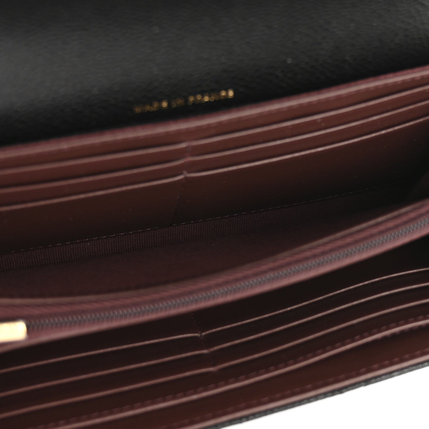 Caviar Quilted Large Gusset Flap Wallet Black