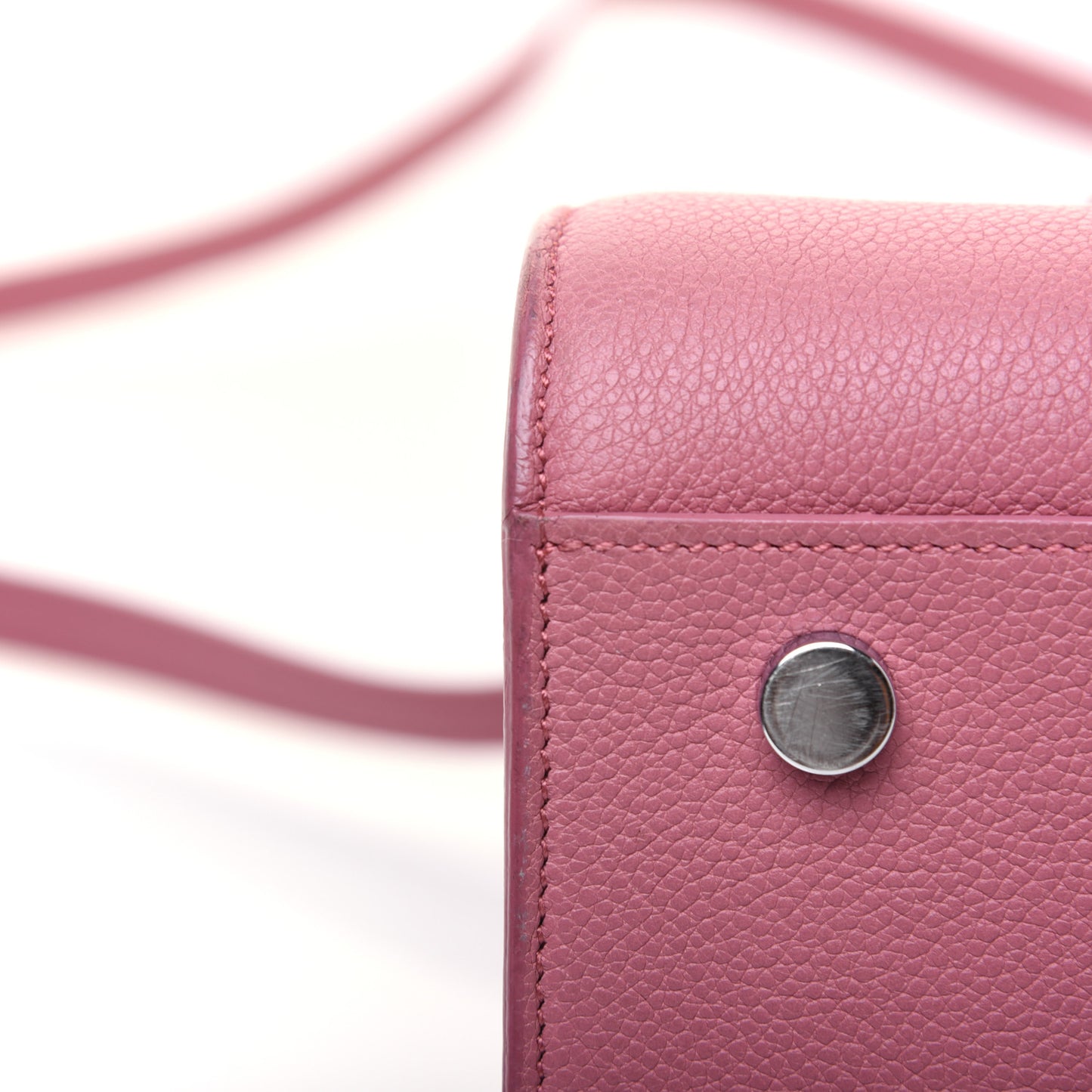 Grained Calfskin Small Sac De Jour Dark Rose