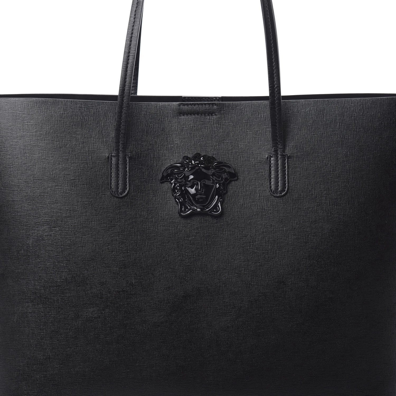Versace Saffiano Palazzo Medusa Tote Black 8 of 10