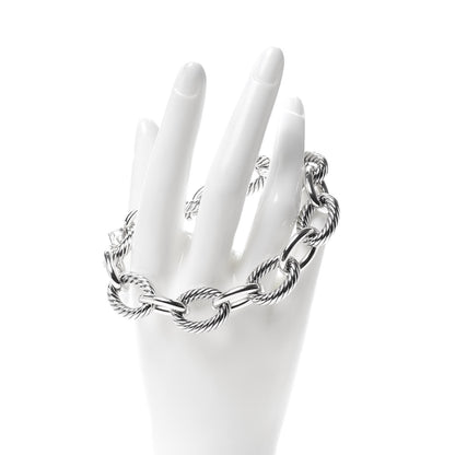 David Yurman Sterling Silver 17mm Extra Large Oval Link Bracelet 2 of 5