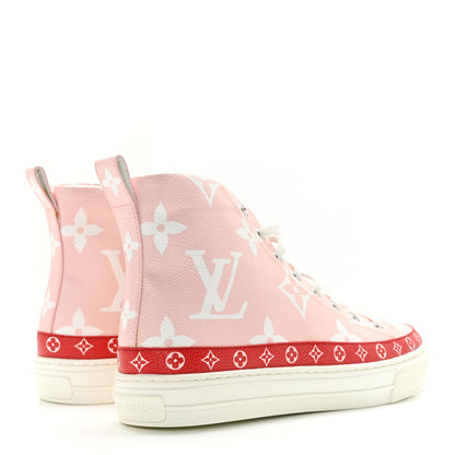 Louis Vuitton Monogram Giant Stellar Sneaker Boots 38 Rose Rouge 4 of 12
