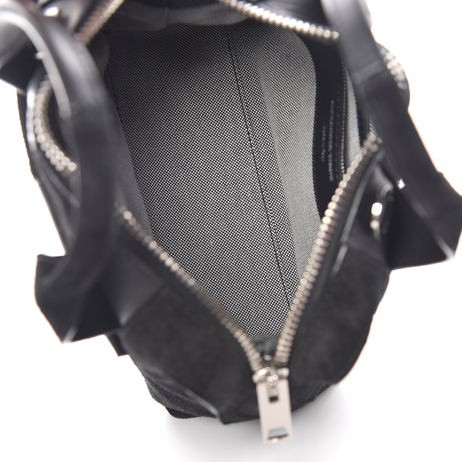 Alexander Wang Suede Calfskin Small Rogue Satchel Black Silver Hardware 5 of 14