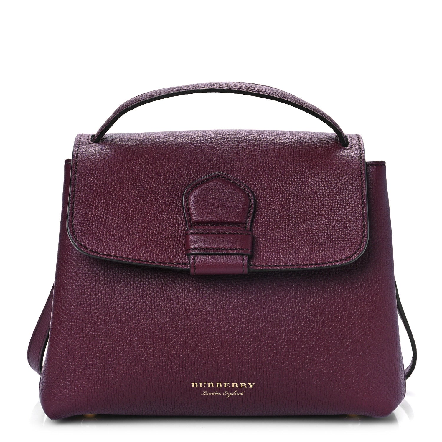 Burberry Derby Calfskin House Check Small Camberley Mahogany Red 1 of 8