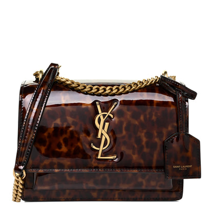 Saint Laurent Patent Small Monogram Sunset Tortoiseshell 1 of 12