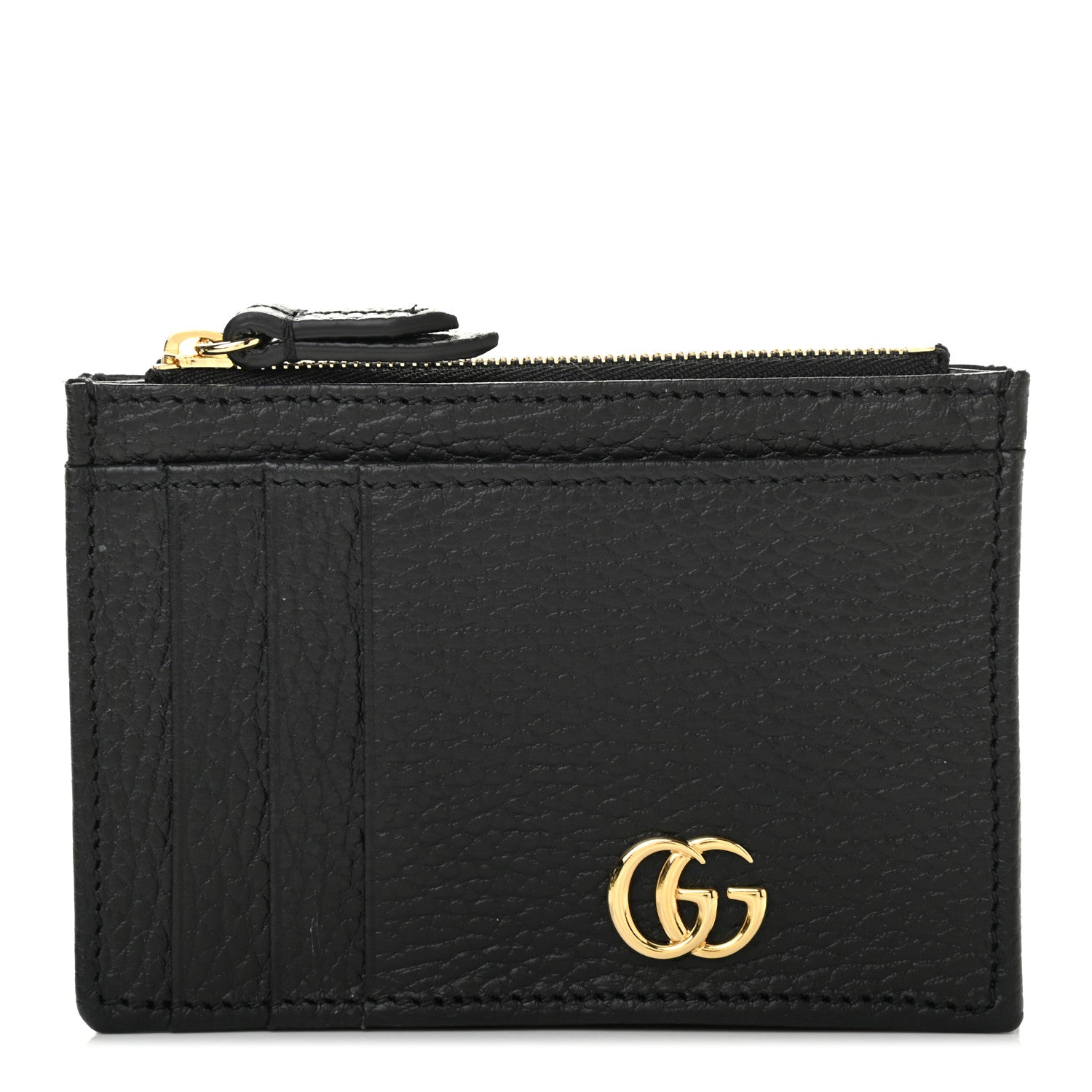 Gucci Dollar Calfskin GG Marmont Coin Case Card Holder Black 1 of 11