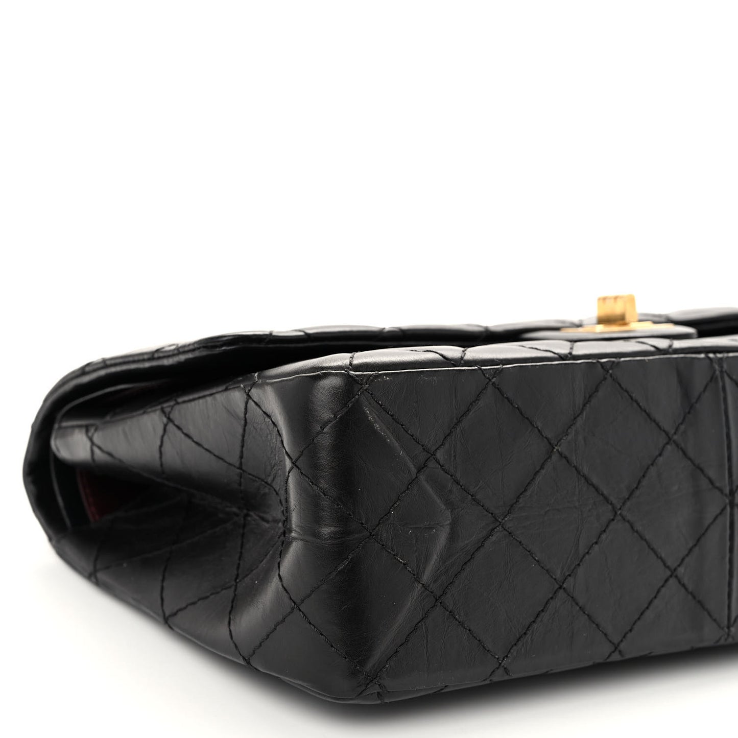 Aged Calfskin Quilted 2.55 Reissue 226 Flap Black