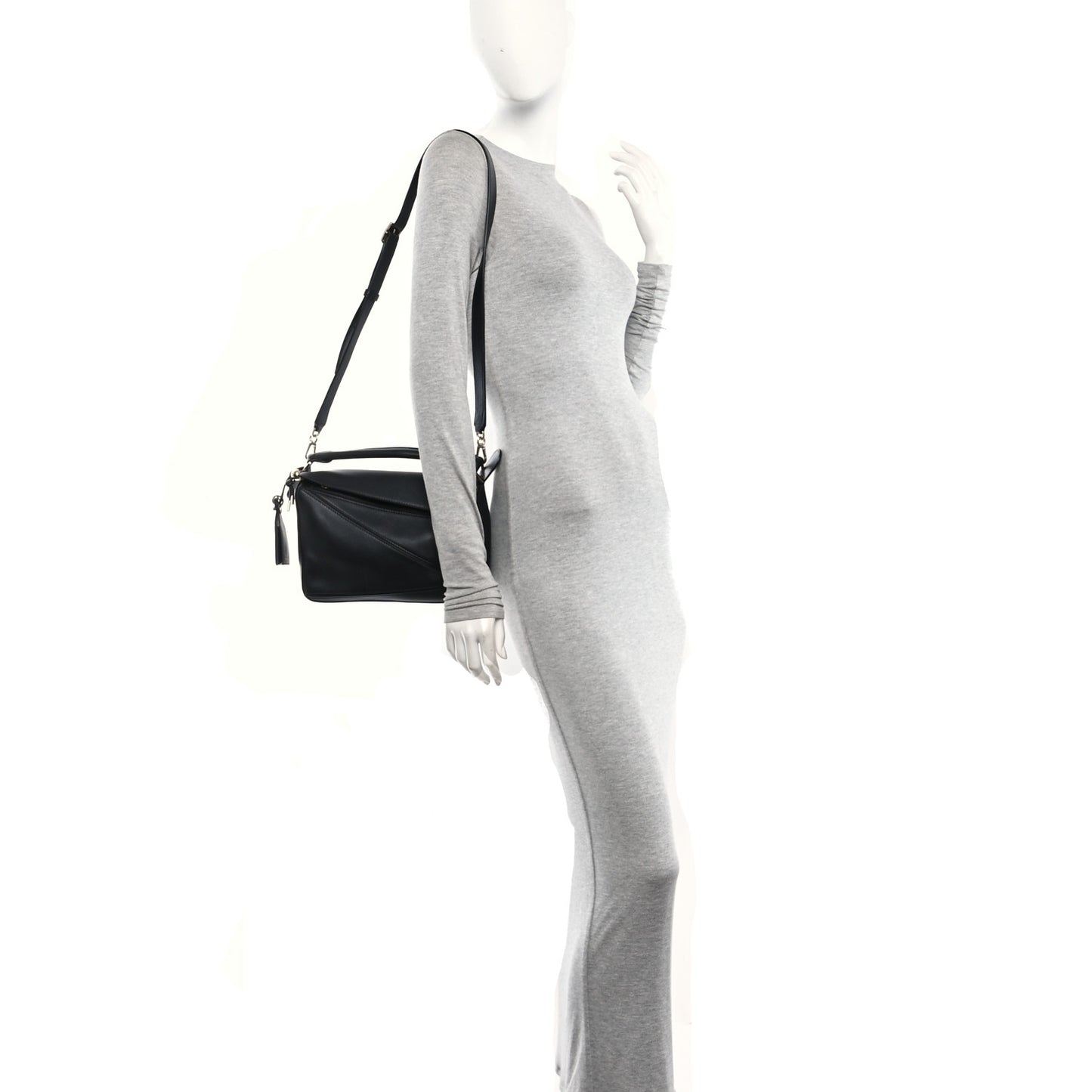 Nappa Lambskin Small Featherlight Puzzle Bag Black
