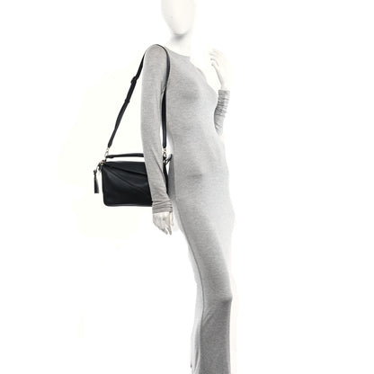Loewe Nappa Lambskin Small Featherlight Puzzle Bag Black 2 of 9