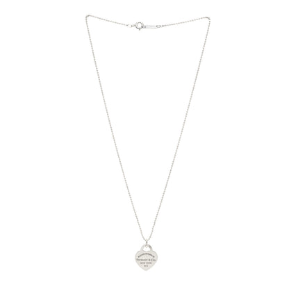 Tiffany Sterling Silver Small Return to Tiffany Heart Pendant Necklace 2 of 4