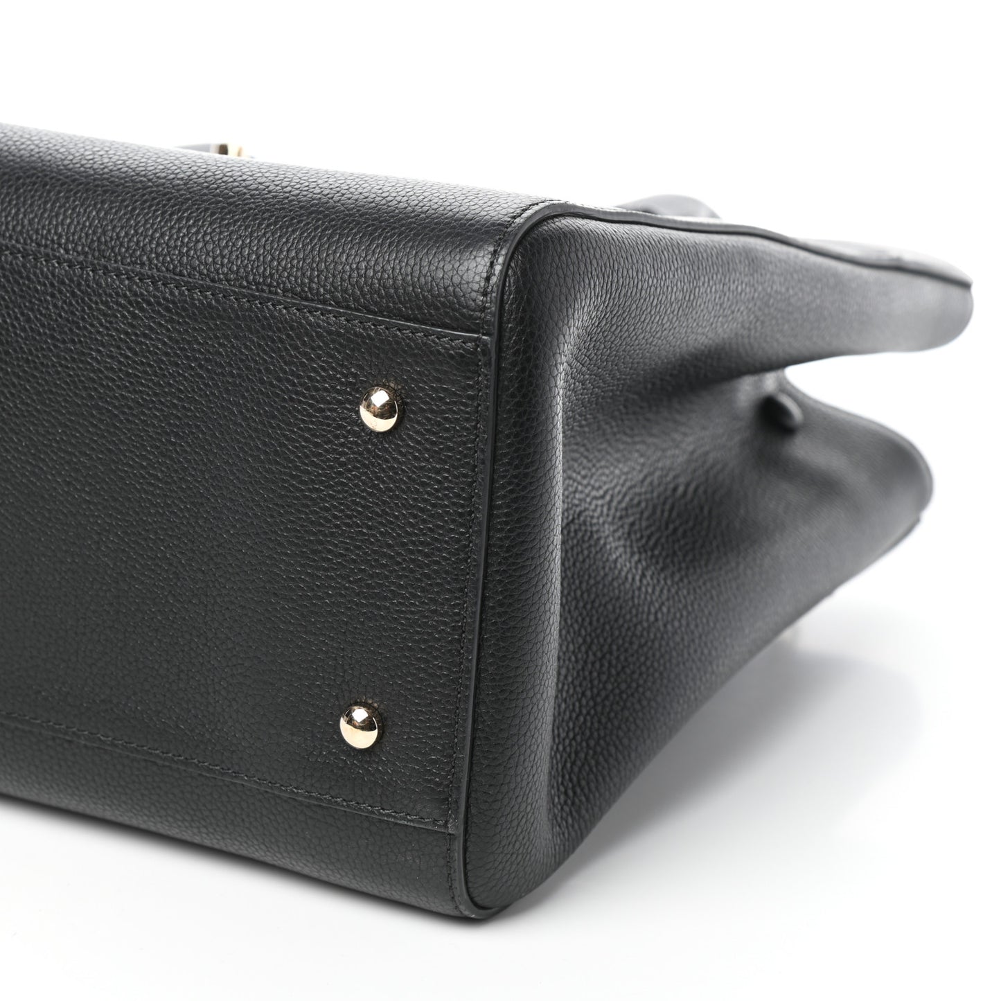 Grained Calfskin Medium Neo Executive Shopper Tote Black