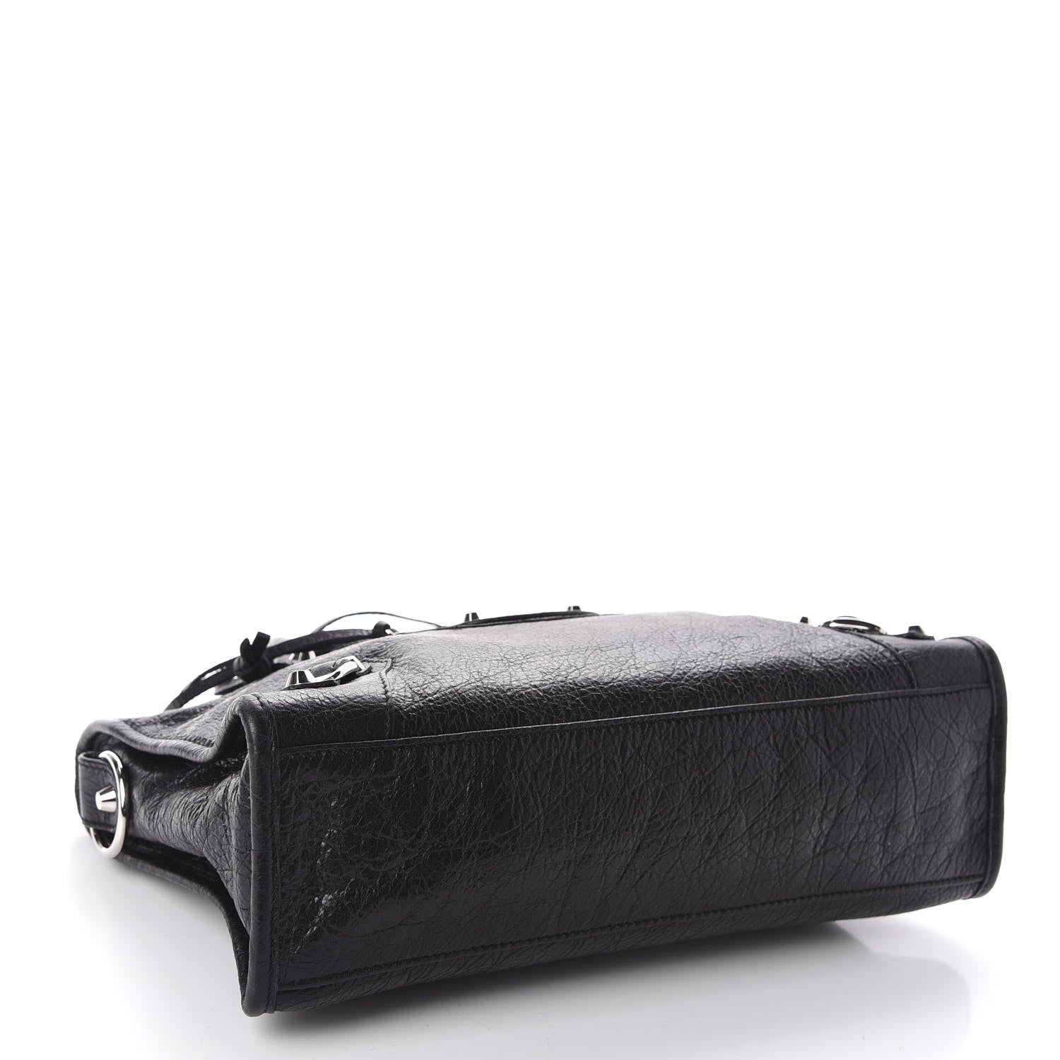 Balenciaga Agneau Classic Hardware S City Logo Strap Black White 4 of 17