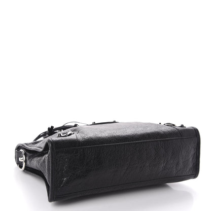 Balenciaga Agneau Classic Hardware S City Logo Strap Black White 4 of 17