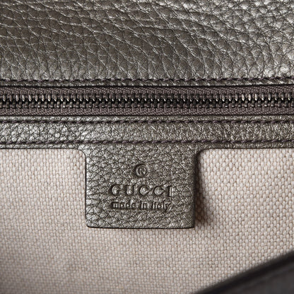 Gucci Metallic Pebbled Calfskin Medium Soho Clutch Sasso 6 of 7