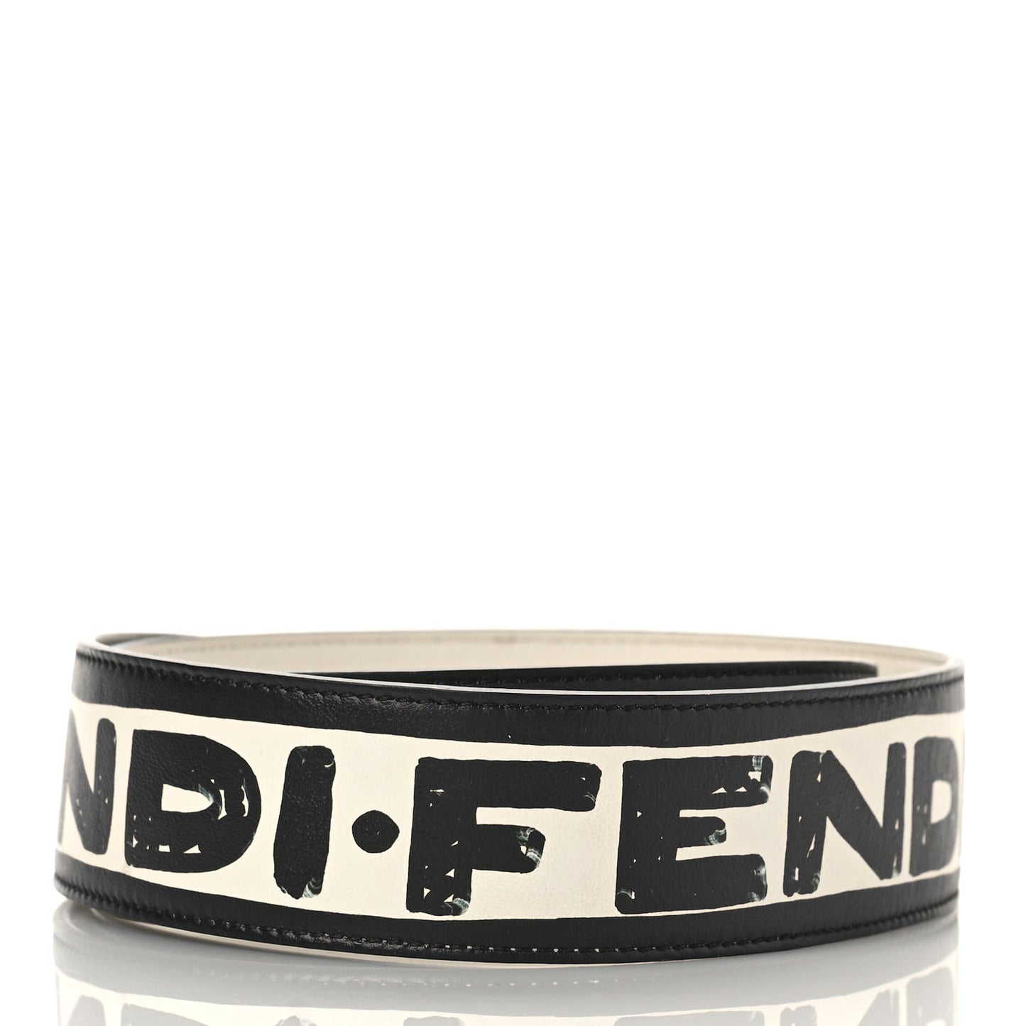 X JOSHUA VIDES Vitello Grace Logo Regular Strap You Optical White Black