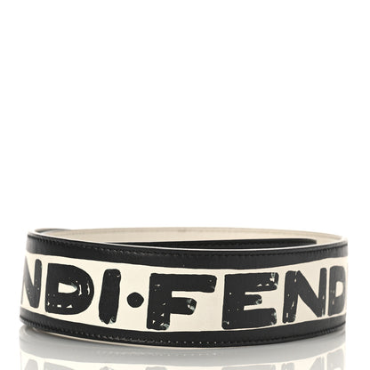 Fendi X JOSHUA VIDES Vitello Grace Logo Regular Strap You Optical White Black 2 of 4