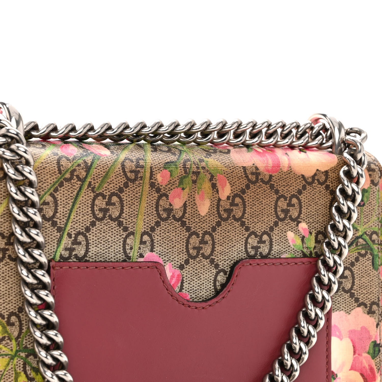 Gucci GG Supreme Monogram Blooms Small Padlock Shoulder Bag Beige Multicolor Dry Rose 9 of 12