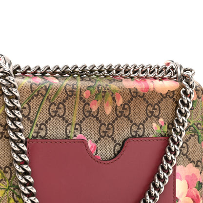 Gucci GG Supreme Monogram Blooms Small Padlock Shoulder Bag Beige Multicolor Dry Rose 9 of 12