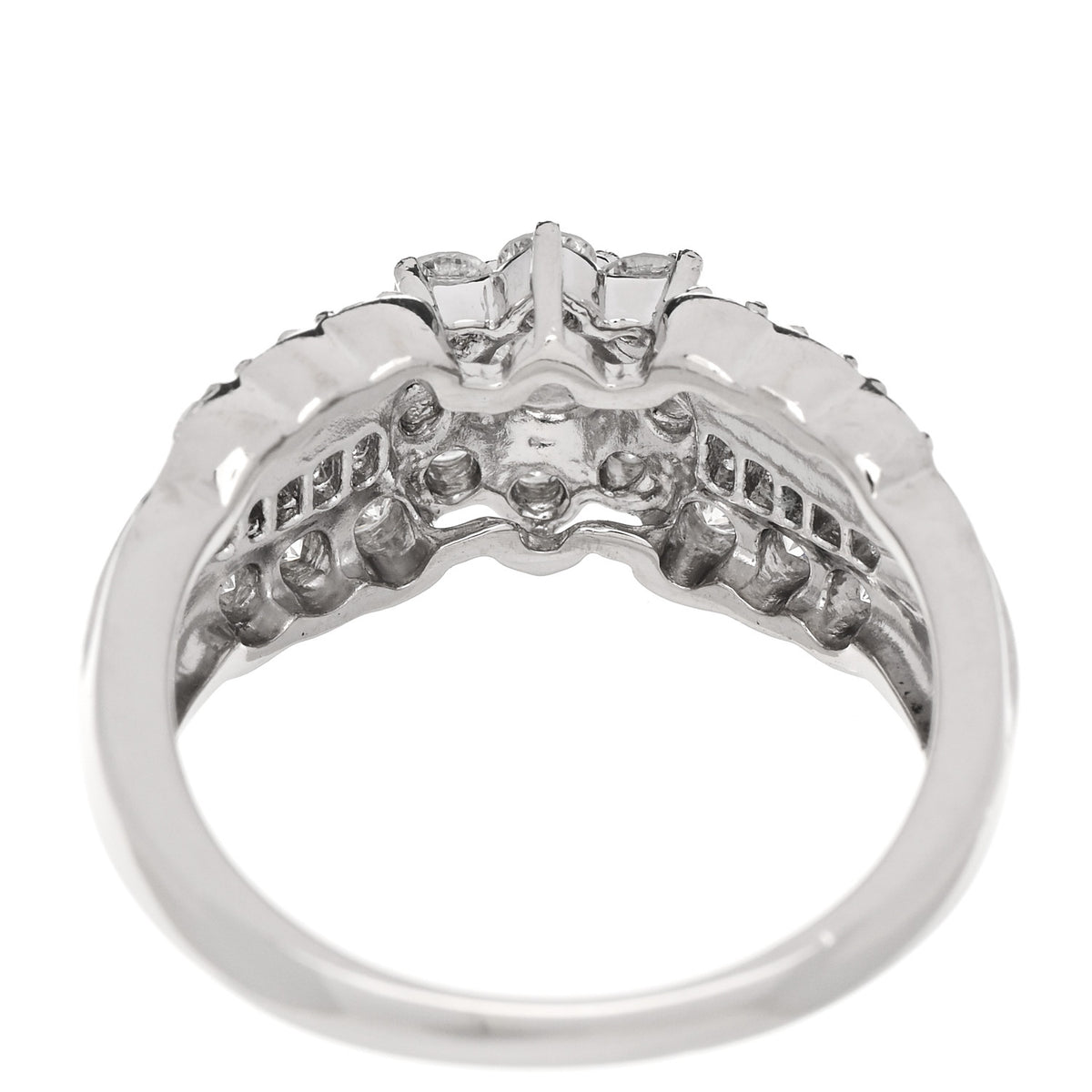 Platinum Diamond 1.02ctw Flower Ring 50 5.25