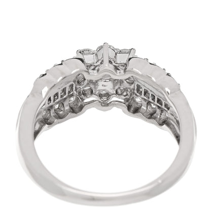Parker & West by FASHIONPHILE Platinum Diamond 1.02ctw Flower Ring 50 5.25 7 of 9