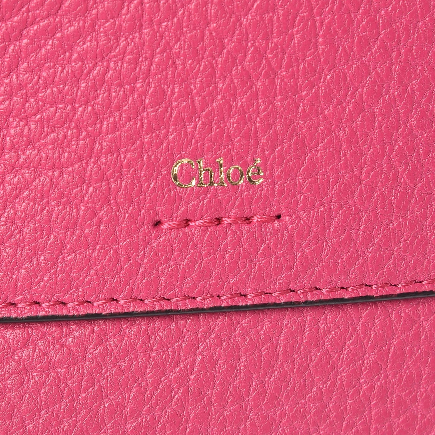 Grained Calfskin Drew Card Holder Fuchsia Rose