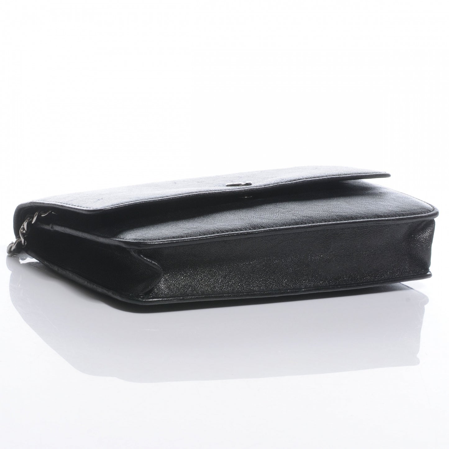 Leather Wallet On Chain WOC Black