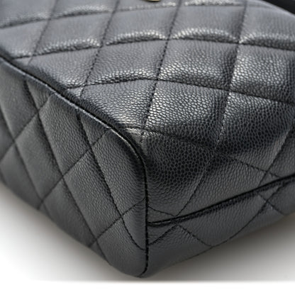 Chanel Caviar Quilted Hobo Clutch With Chain Black 10 of 11
