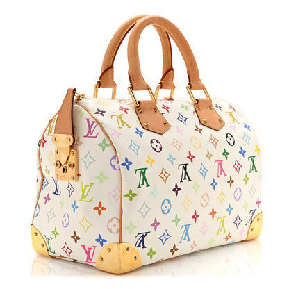 Louis Vuitton Monogram Multicolor Speedy 30 White 3 of 9