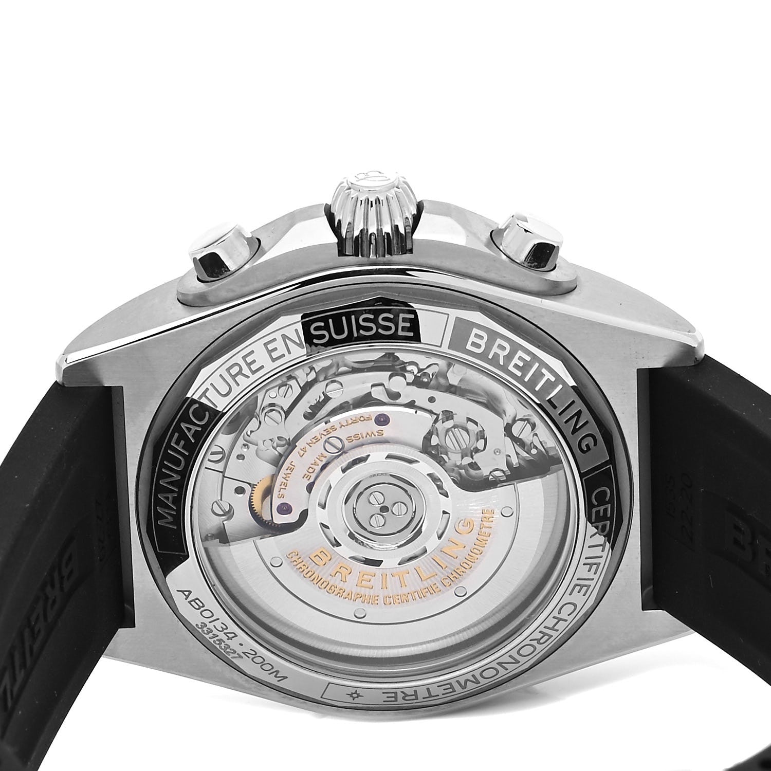Breitling Stainless Steel Rubber 42mm Chronomat B01 Automatic Watch AB0134 4 of 5