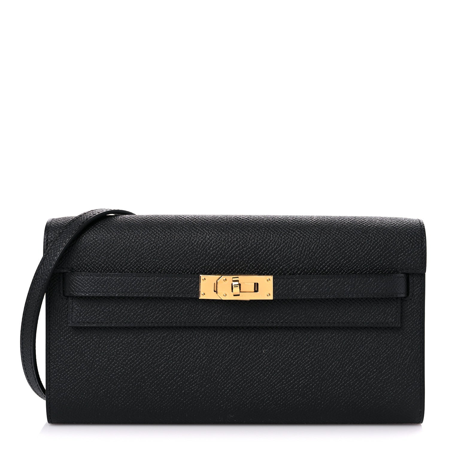 Hermes Epsom Kelly Wallet To Go Black 1 of 9