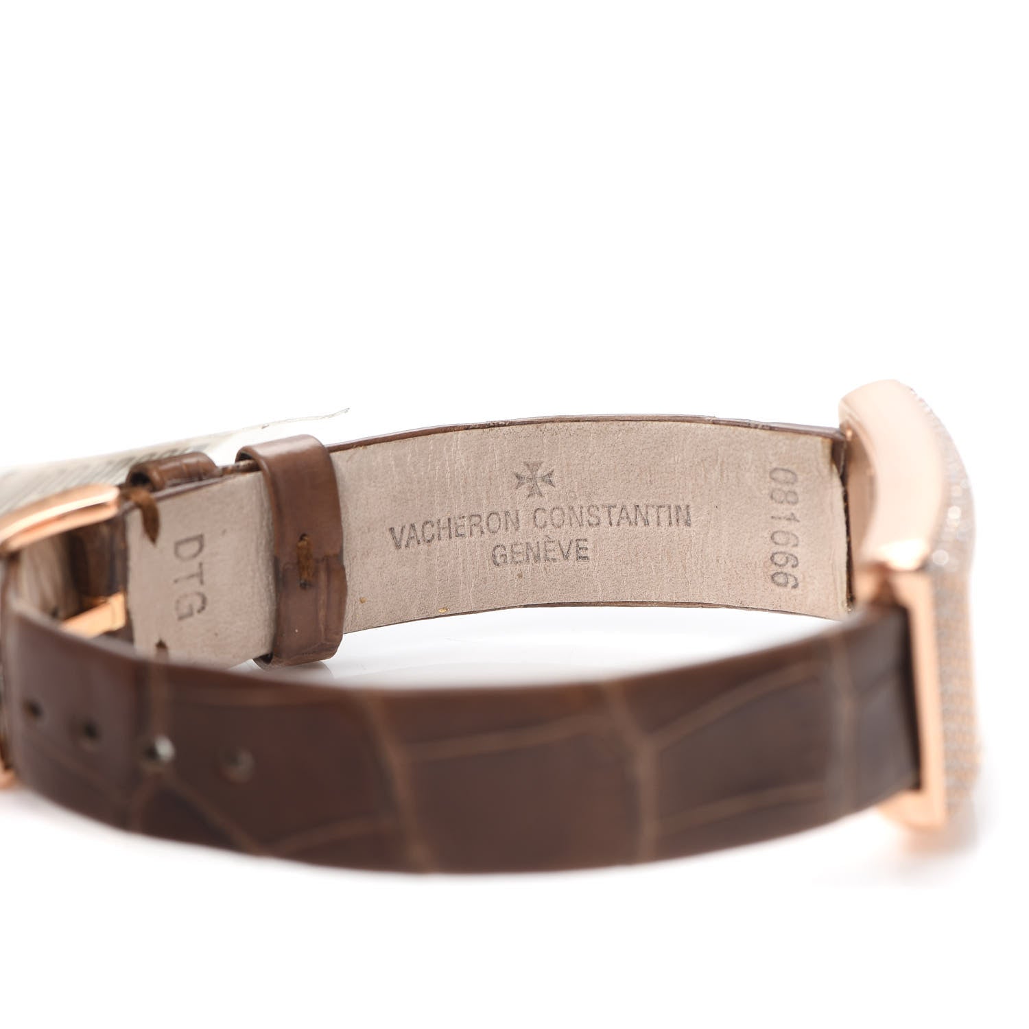 Vacheron Constantin 18K Pink Gold Alligator Diamond Bezel 21mm 1972 Cambree Quartz Watch 25515 5 of 5