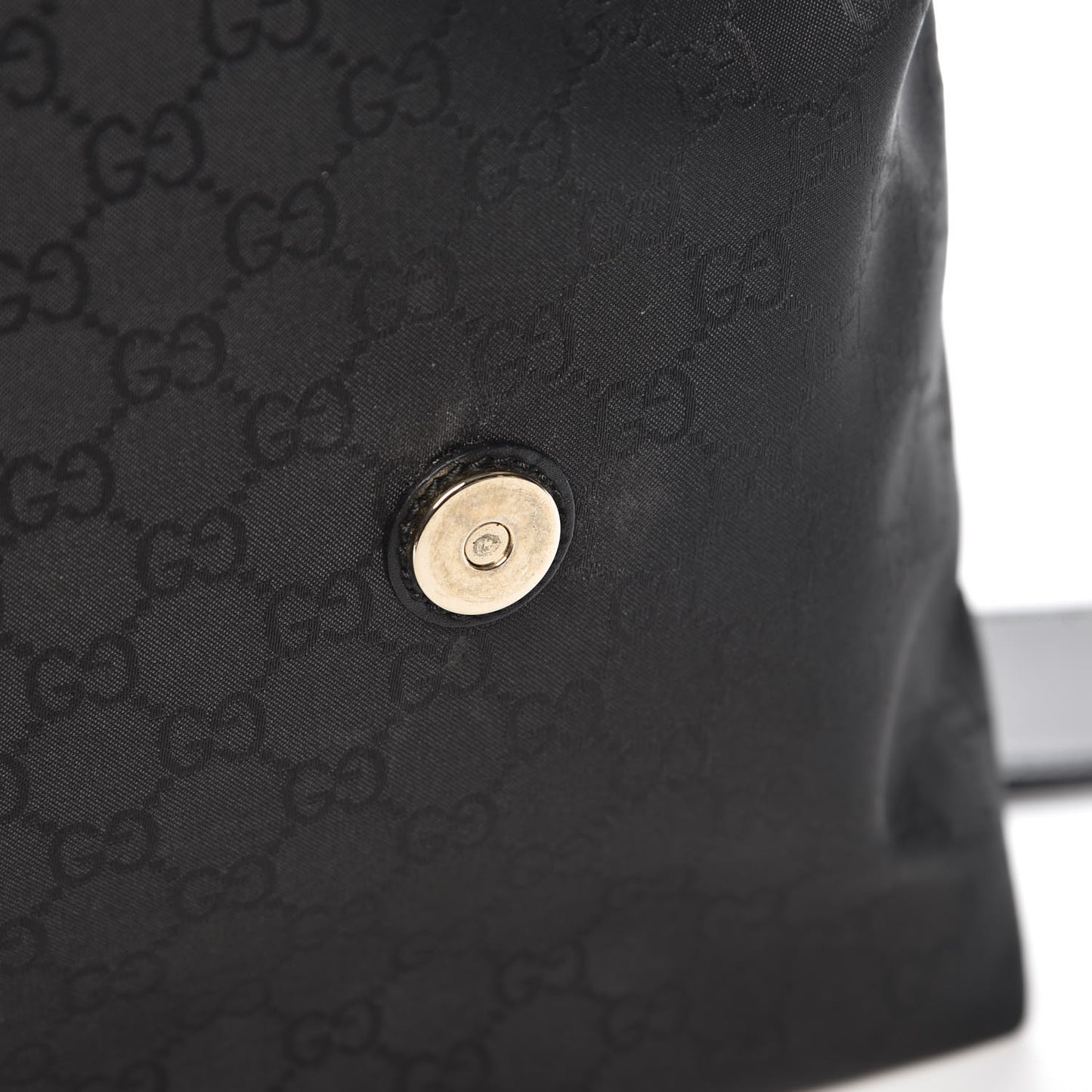 Nylon Monogram Messenger Bag Black