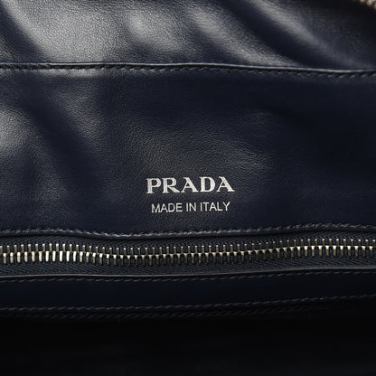 Prada Soft Calfskin Impunture Diagramme Large Top Handle Bag Baltico 6 of 10