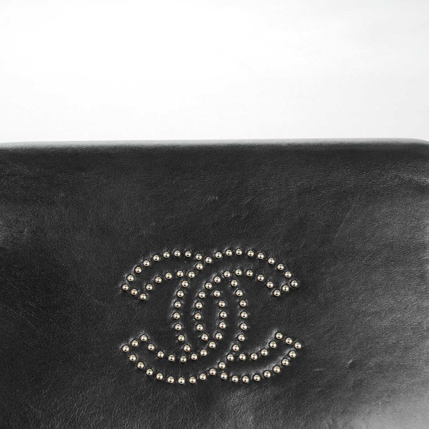 Chanel Lambskin Studded CC Wallet On Chain WOC Black 11 of 13