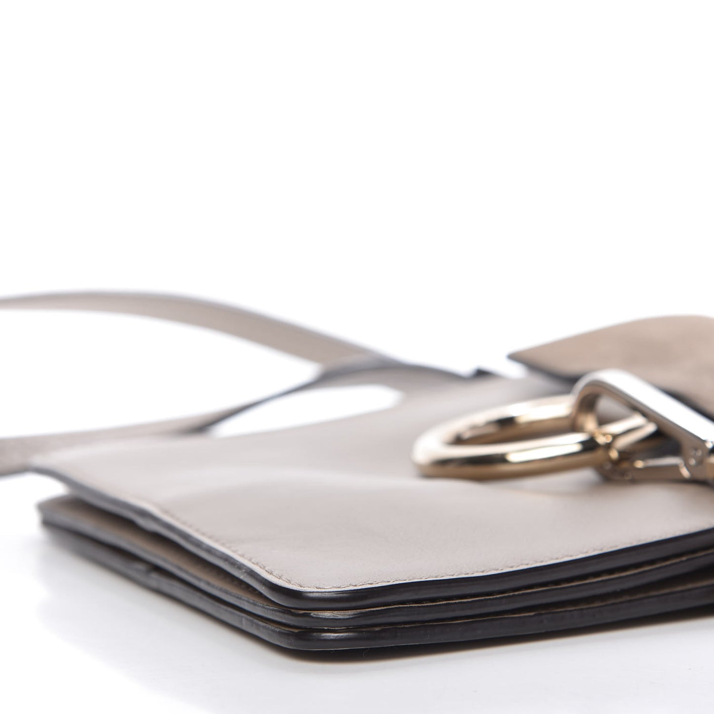 Suede Calfskin Mini Faye Bracelet Bag Motty Grey