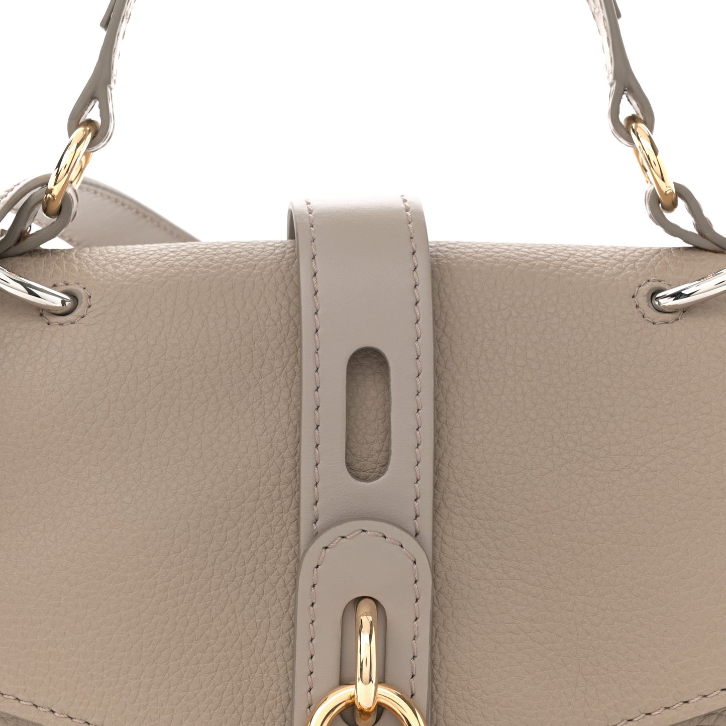 Grained Calfskin Medium Aby Day Shoulder Bag Motty Grey