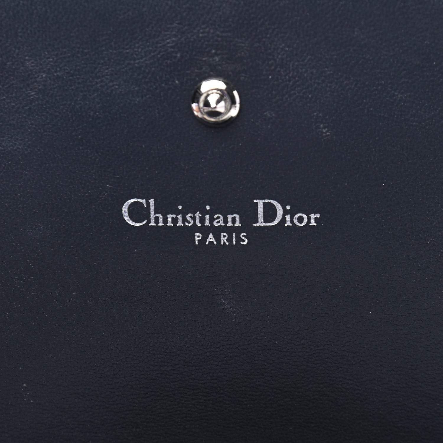 Christian Dior Grained Calfskin Diorama Croisiere Chain Wallet Gris 6 of 9